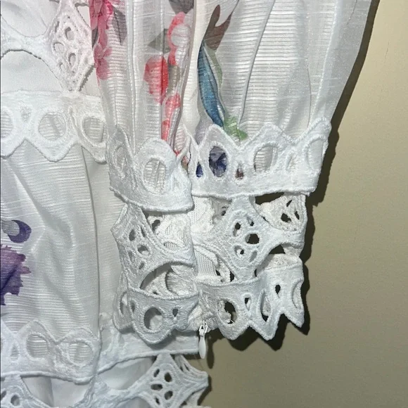 Lai Meng Five Cats Floral Lace Long Sleeve Dress Size Small New With Tag - Picture 12 of 16